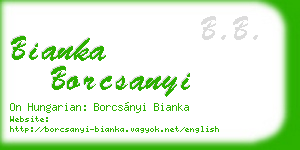 bianka borcsanyi business card