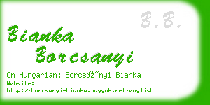 bianka borcsanyi business card